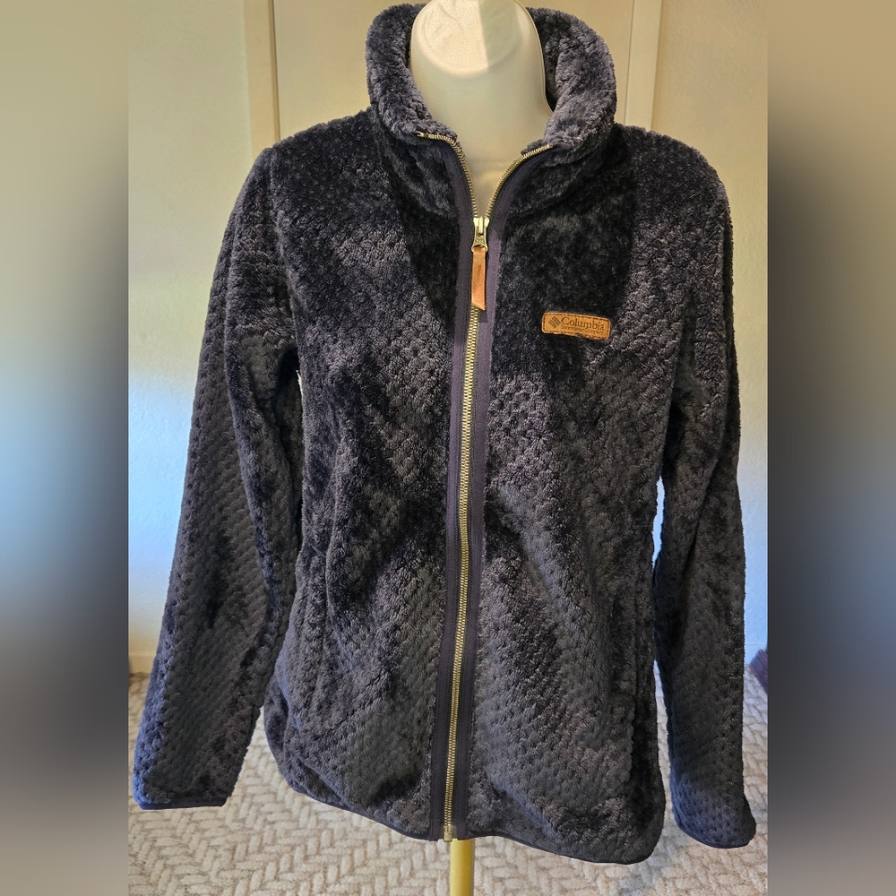Columbia Women's Navy Blue Fireside II Teddy Jacket